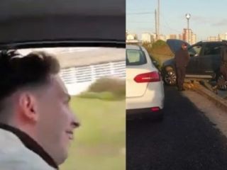 Impactante video desde el interior de un auto que choca, conducido por un joven alcoholizado