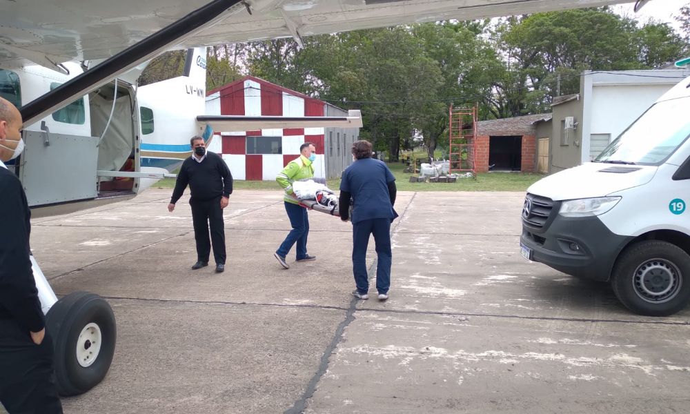 Vuelo sanitario en el Aeródromo