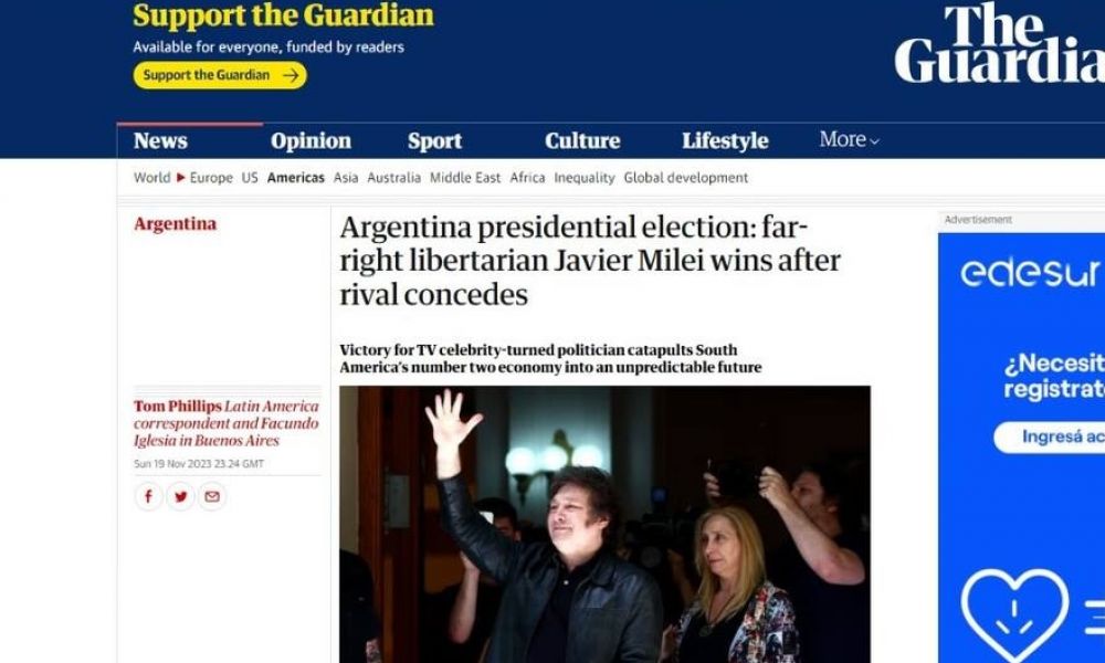 Lo que dicen los diarios del mundo de Javier Milei