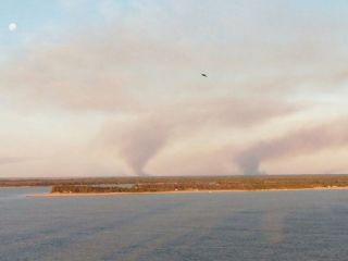 De dnde vienen las grandes nubes de humo y cenizas que invadieron Pergamino?
