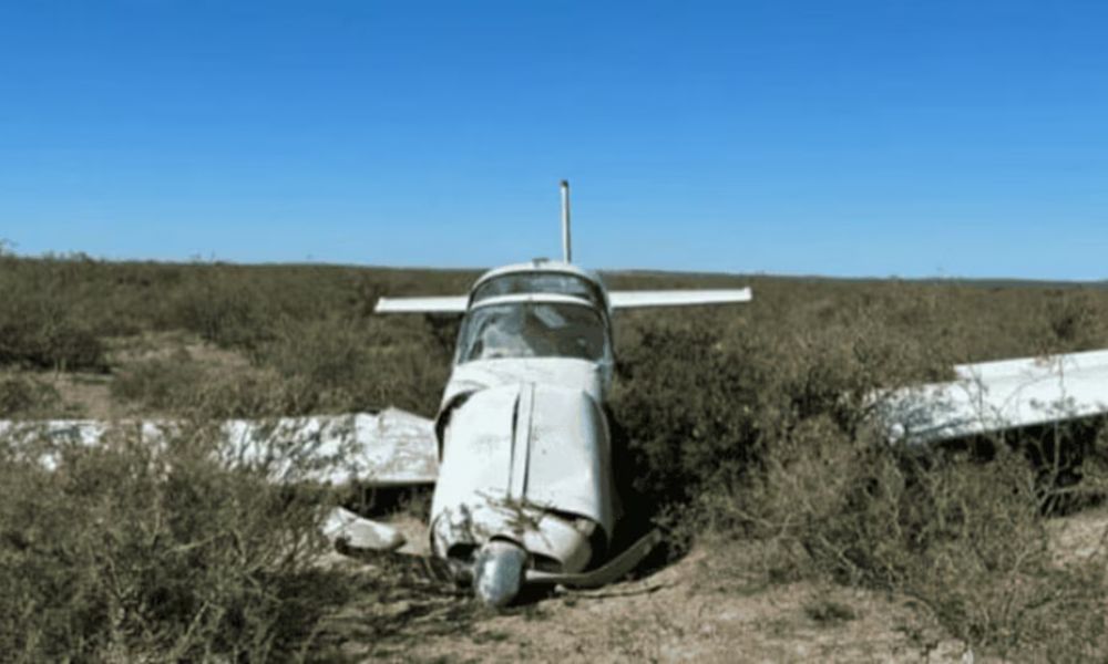 Aterrizaje de emergencia de un avión privado