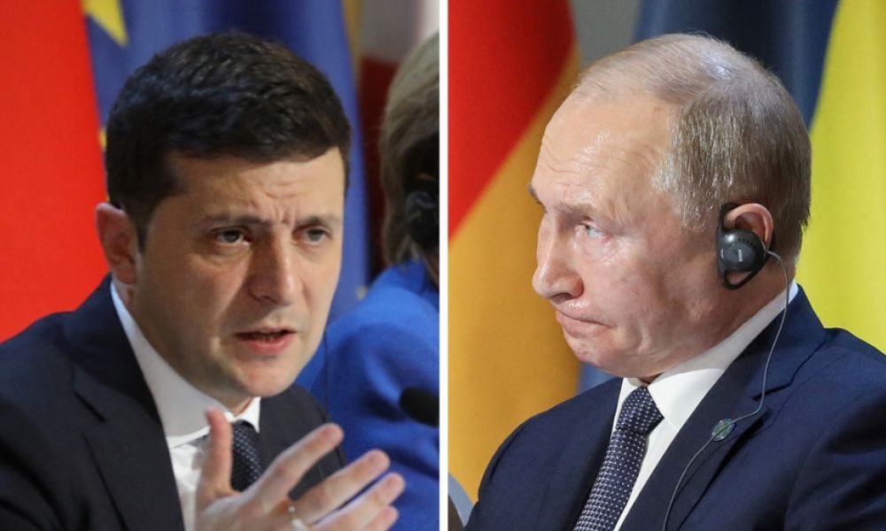 Volodímir Zelenski y Vladimir Putin