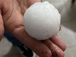 Tormenta de granizo gigante sorprende al sur de Crdoba