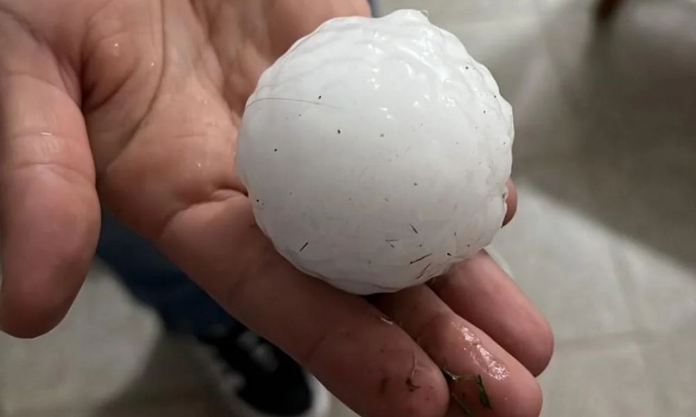 Tormenta de granizo gigante sorprende al sur de Córdoba