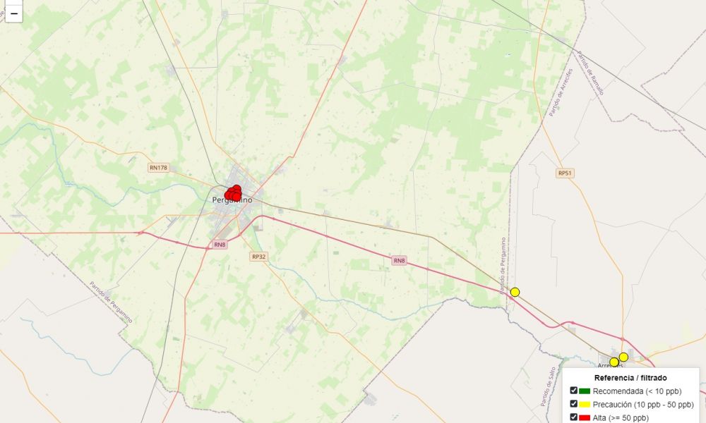 Alerta en la provincia por niveles peligrosos de arsénico