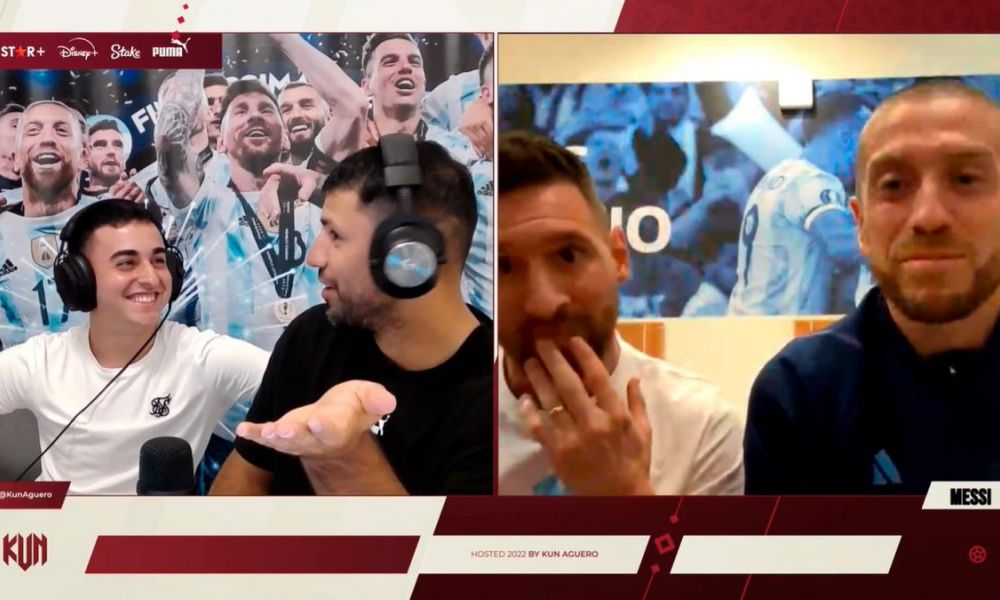 Messi se divirtió con el Kun Agüero