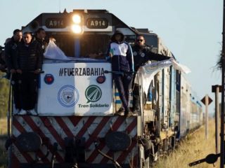 El Tren Solidario volvi a Baha Blanca con ms de dos toneladas de ayuda