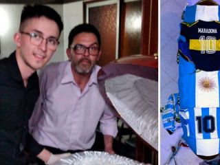 Habl� el empleado de la funeraria tras la viralizaci�n de la foto con Maradona