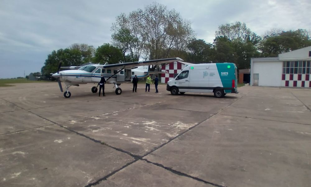 Vuelo sanitario en el Aeródromo