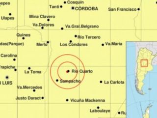 Temblor en Córdoba: Un sismo de magnitud 2,4 se sintió cerca de Río Cuarto