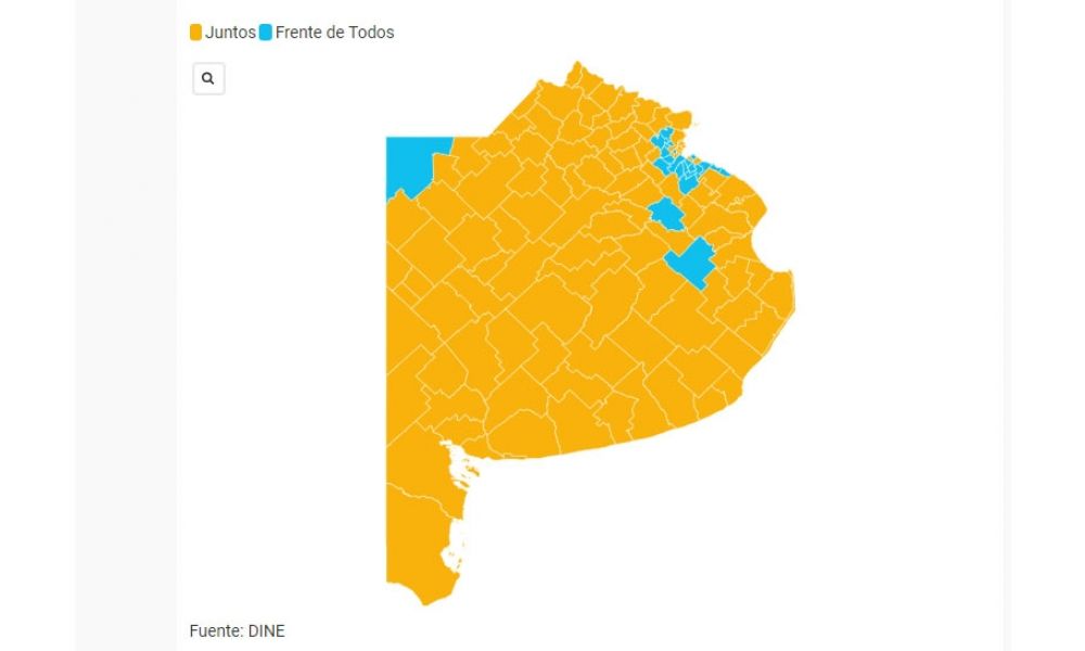 Los municipios se pintaron de amarillo