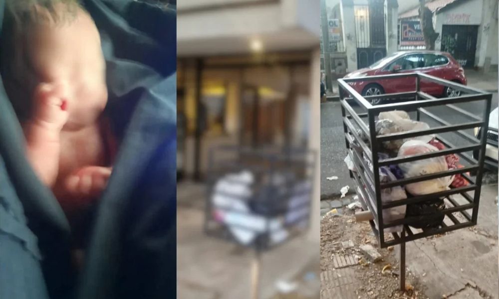 Rescataron a una beba recién nacida