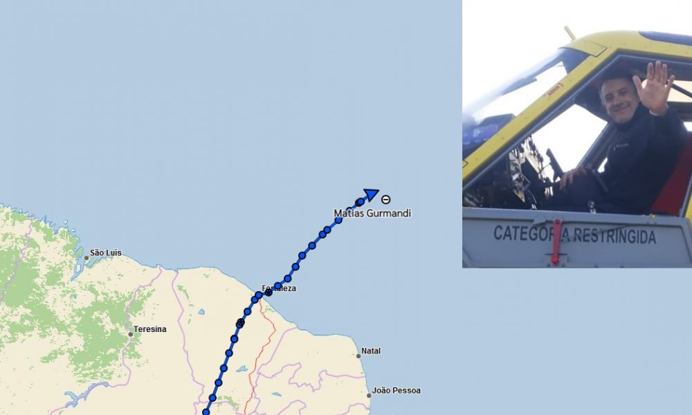 El avión  ya está sobre el Atlántico