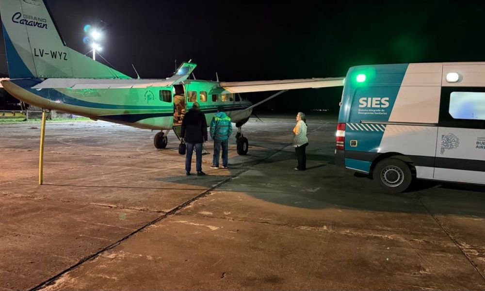 Vuelo sanitario de urgencia en el Aeródromo de Pergamino