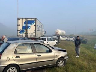 Choque en cadena en Ruta 7: Niebla, humo y múltiples heridos