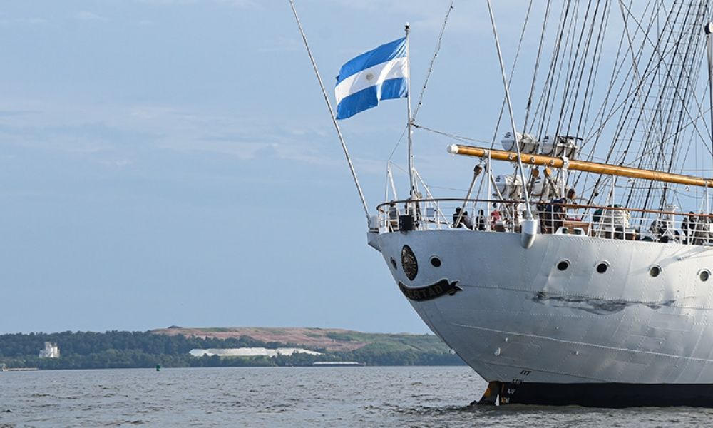 Fragata ARA Libertad amarró en Baltimore